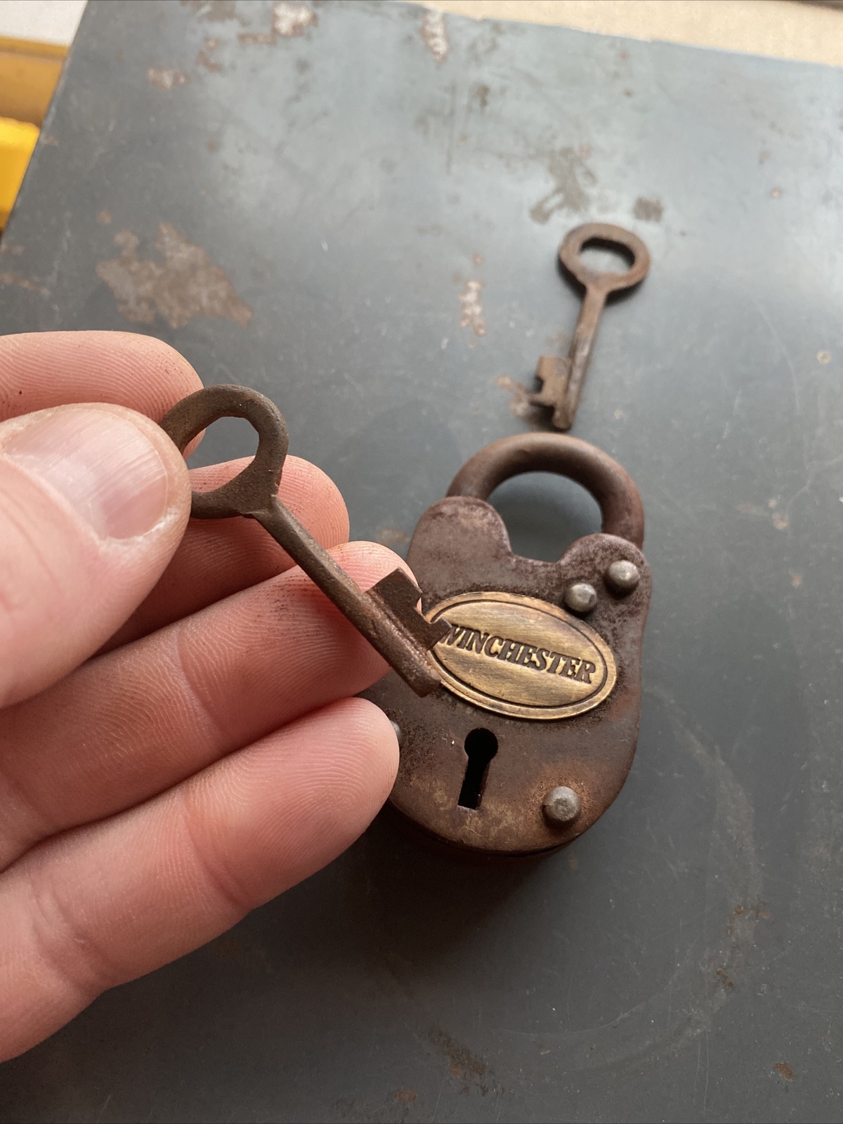 Winchester Lock Padlock Key x2 Set Yellowstone Cowboy Rodeo Wild West Home Decor