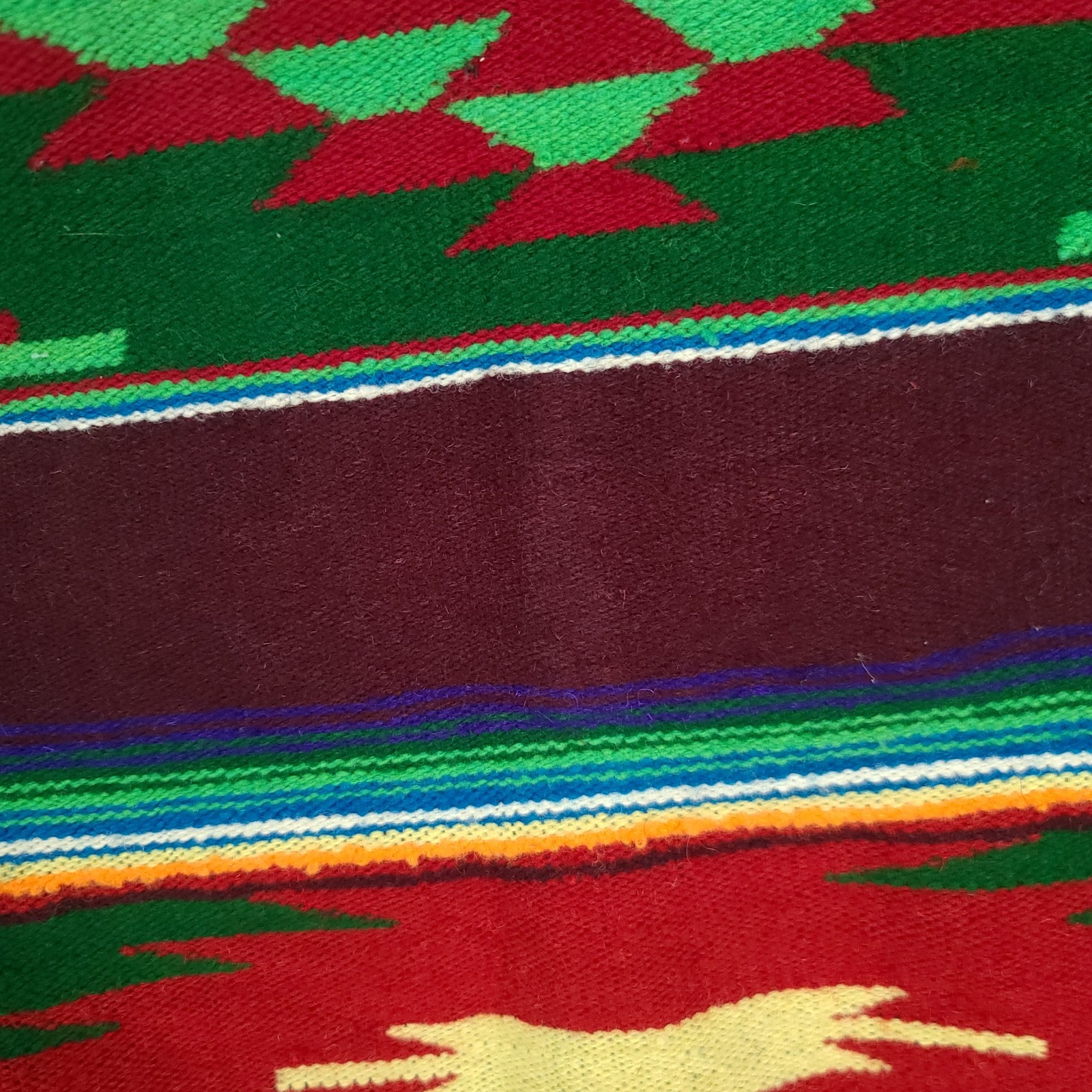 Vtg Kilim Rug 58 X 79 Handwoven Southwestern Aztec Wool Tribal Navajo Turkish