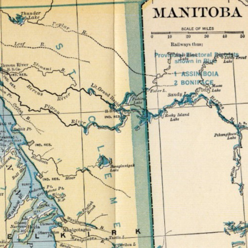 Manitoba Canada Antique Map Winnipeg Lake Winnipeg Railways 1920s Atlas Map