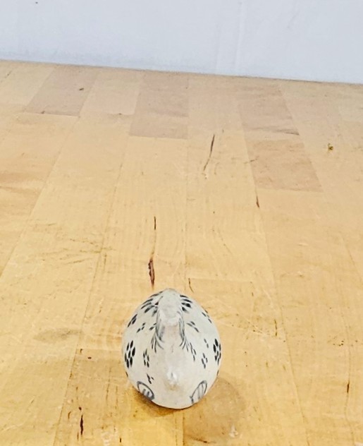15th c. Vietnamese Blue & White Porcelain Puffer Fish Water Dropper Antique 3”