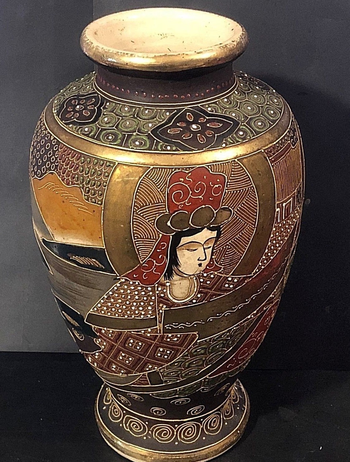 JAPANESE Antique Gold Gilt VASE Japan ESTATE FIND see pictures FREE SHIPPING