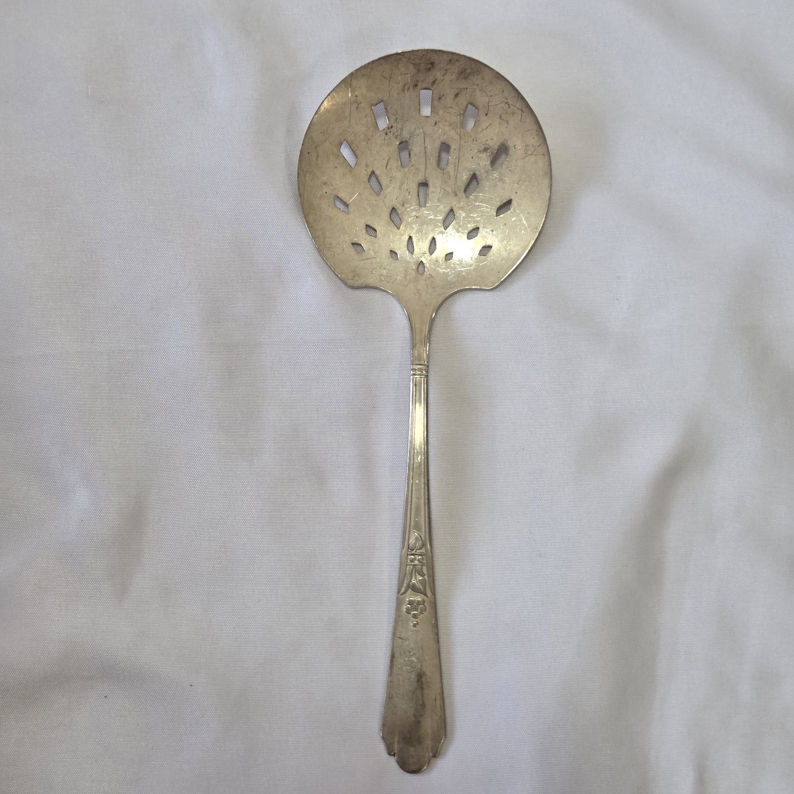 Vintage Tomato Serving Spoon Simeon L. & George H Rogers Co. Silver Plated Spoon