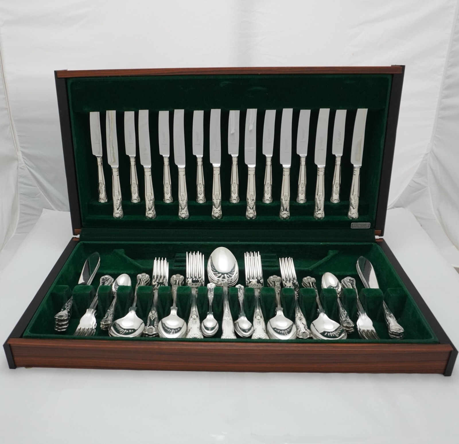 KINGS Design WARRISS Sheffield Silver Service 84 Piece Canteen of Cutlery Set