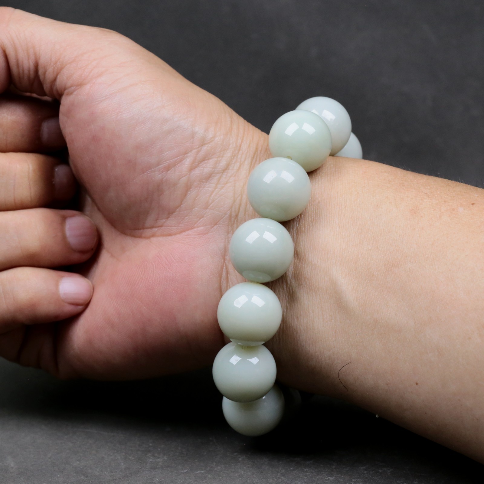 Certified 100% Natural Hetian jade Bracelets 和田玉且末蓝手链 1.8cm 113G