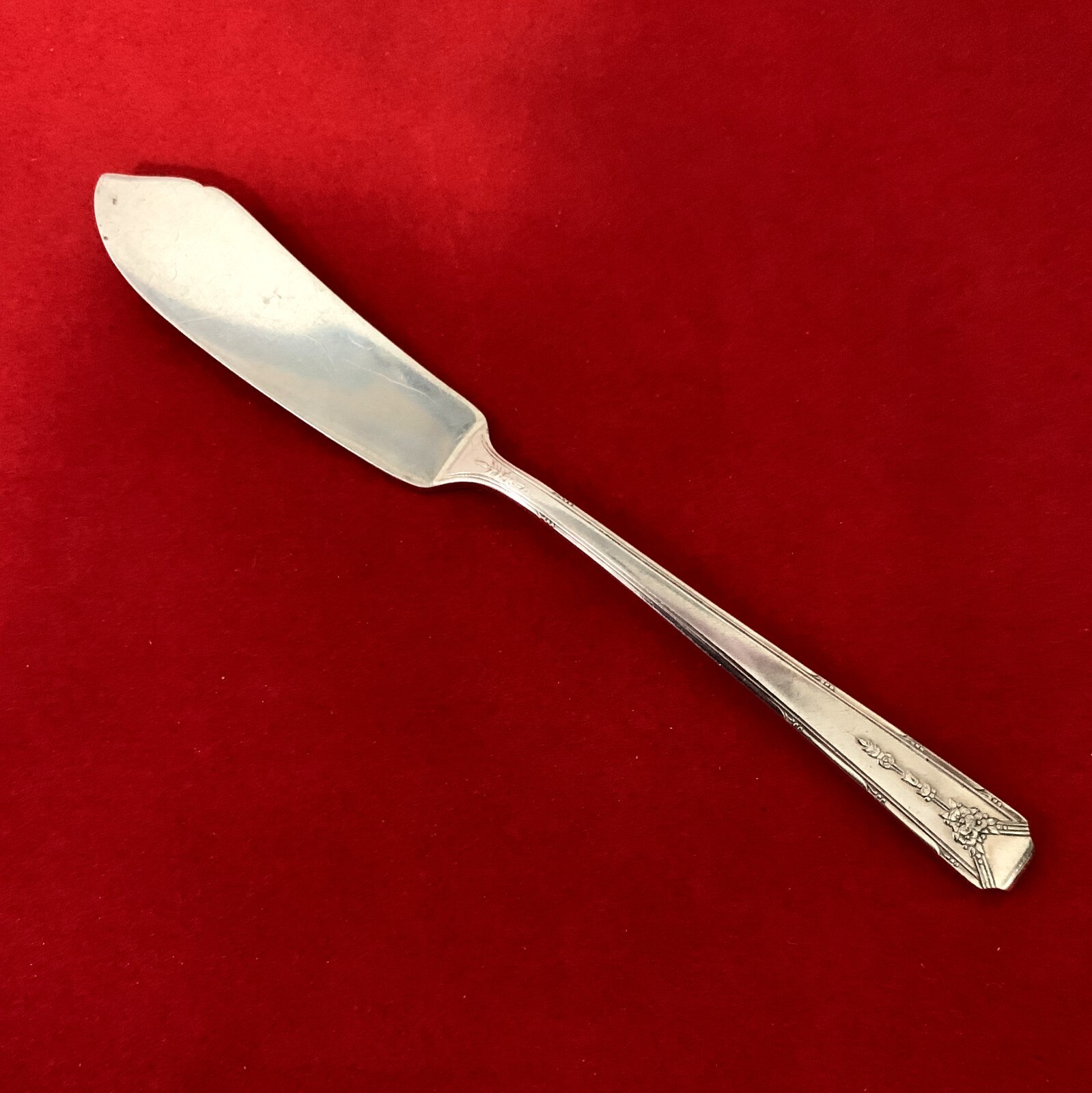 Oneida Community Milady Silverplate Master Butter Knife Vintage 1940 Art Deco
