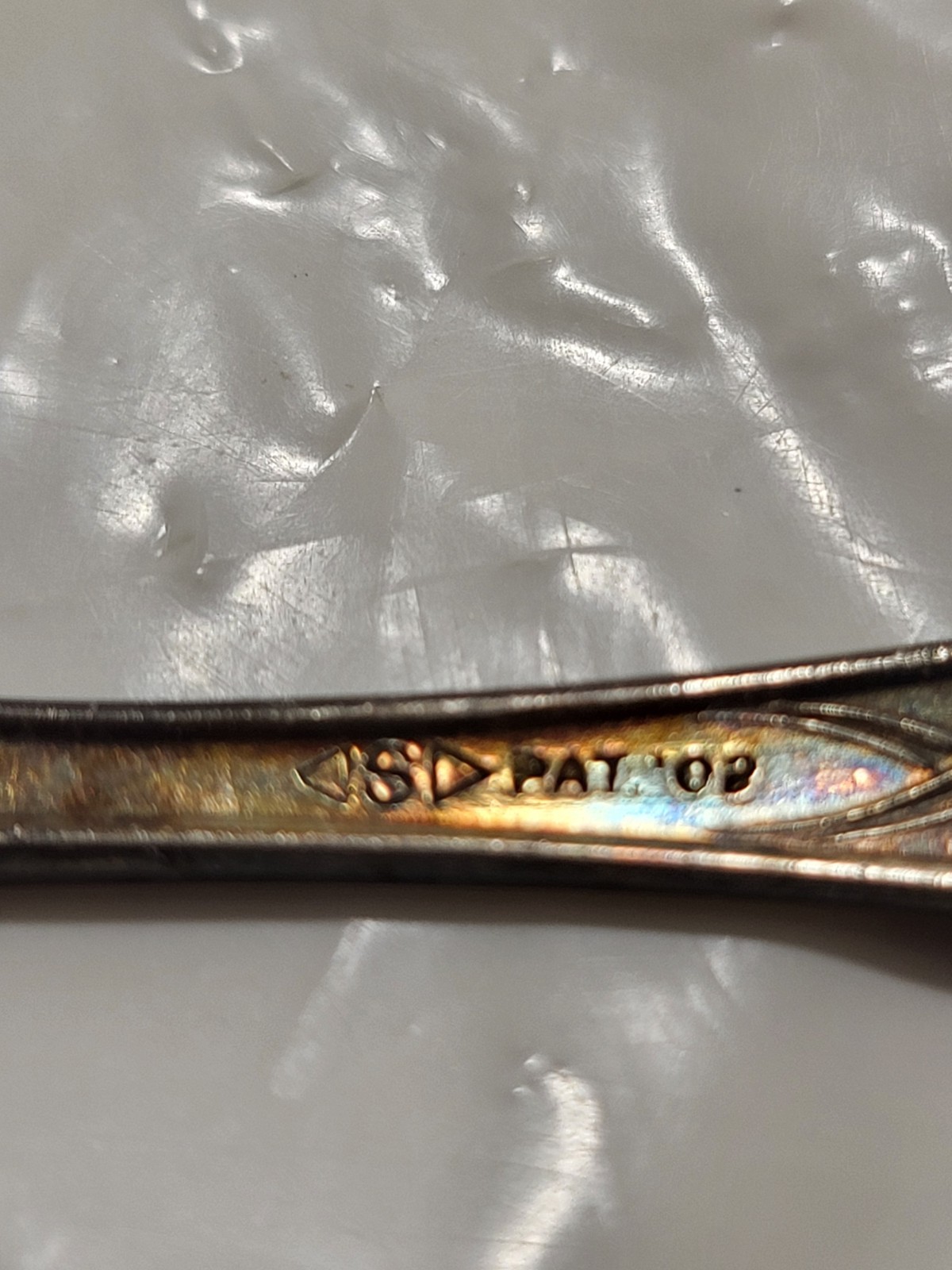 Antique 1909 E. H. H. Smith Silverplate Teaspoon Art Nouveau Floral Pattern △S△