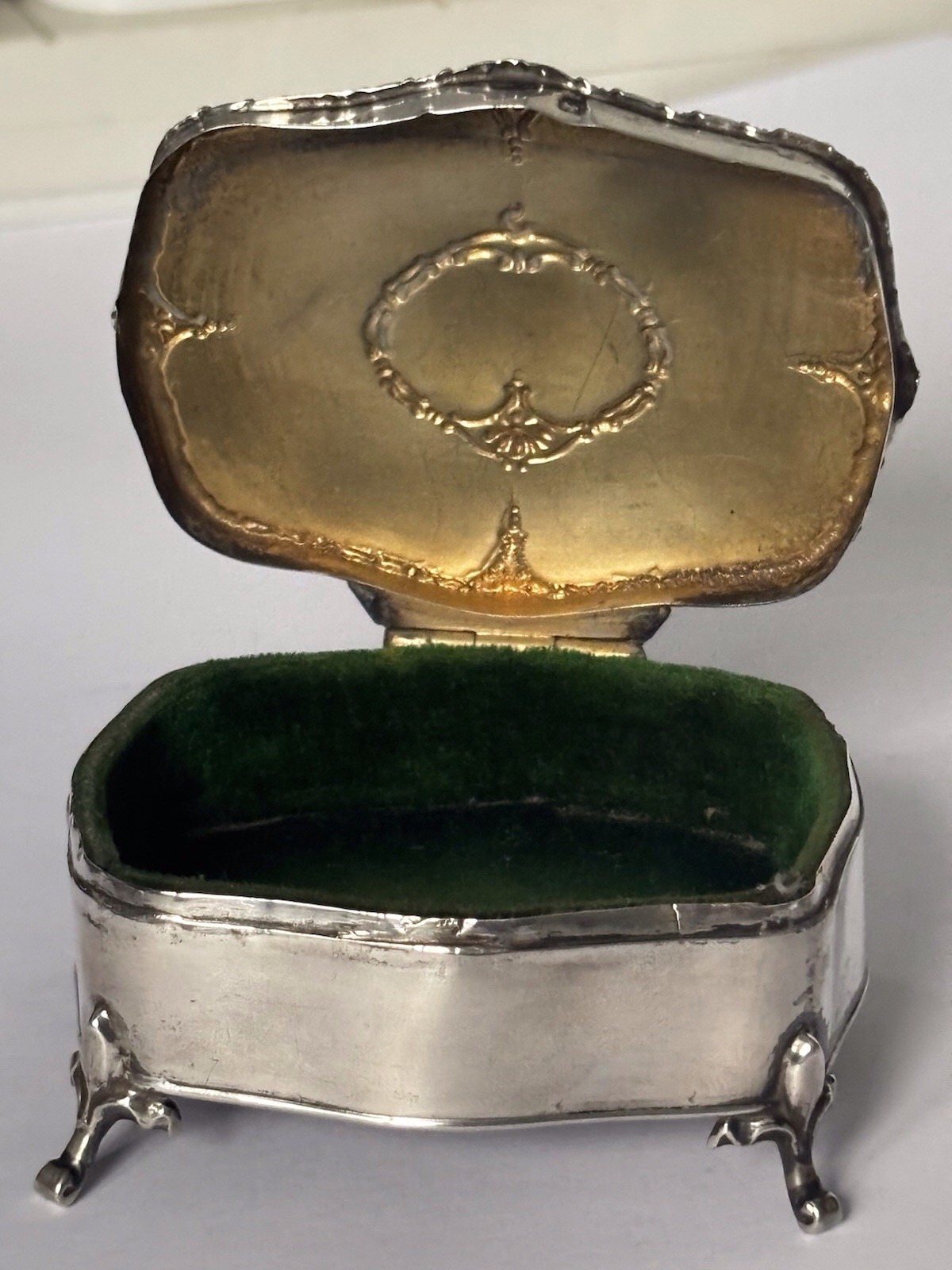 George V Silver Dressing Table Box Ring Trinket MAPPIN & WEBB Sheffield 1911