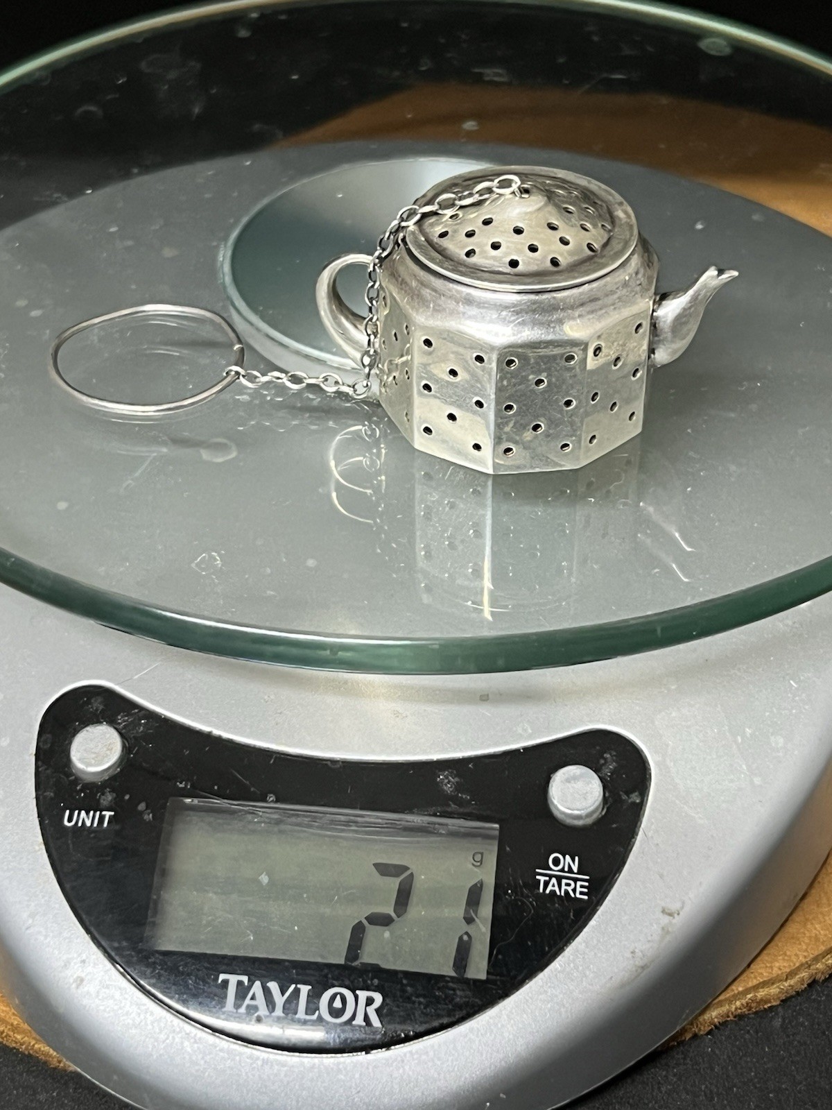 Vintage AMCRAFT Attleboro Mass Sterling Silver Teapot Tea Diffuser