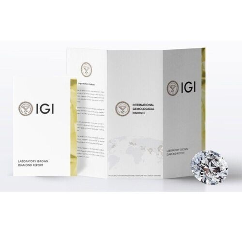 IGI 3.00Ct E/VS Round Lab Grown Diamond Three-Stone Engagement Ring In 18k Gold