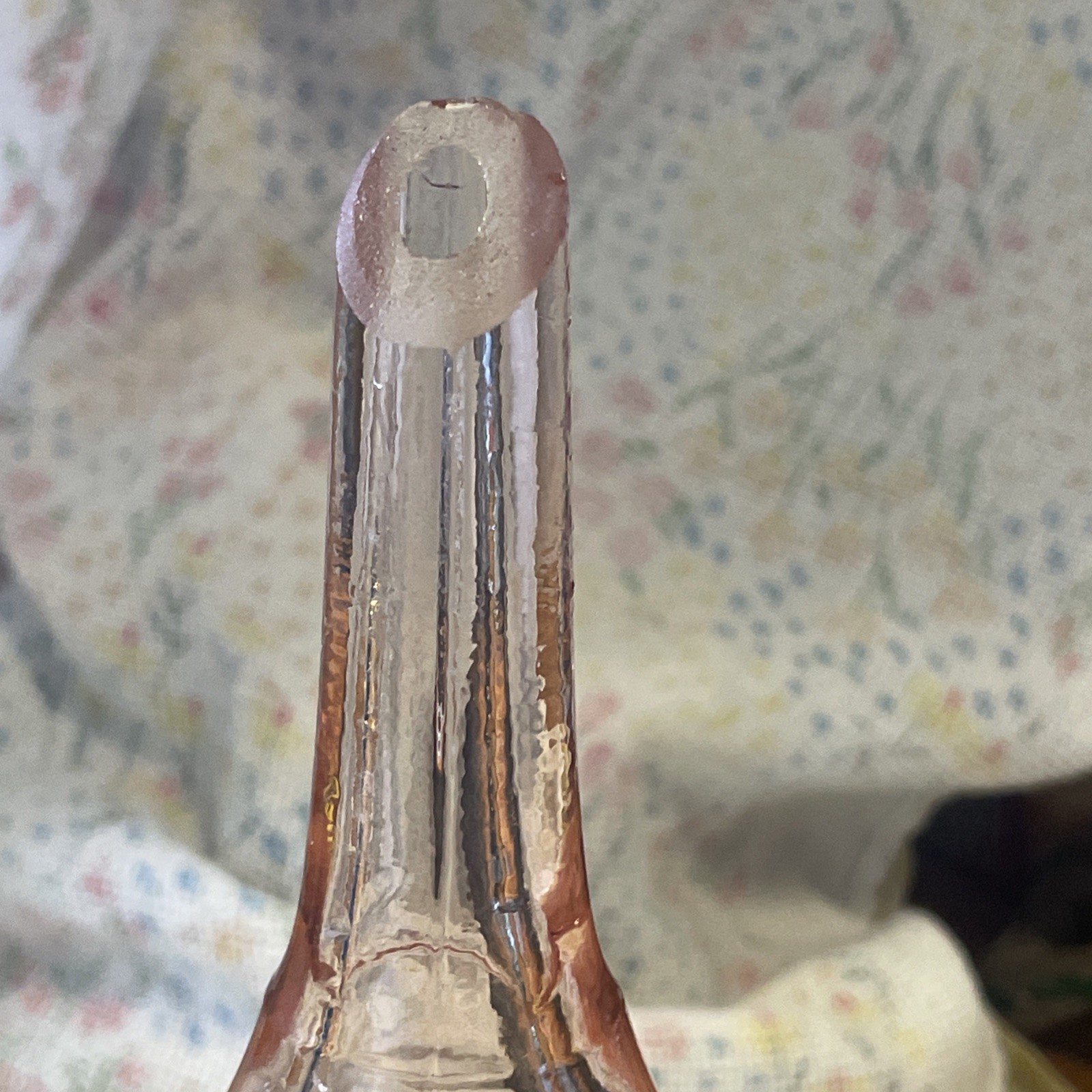Vintage Pink Depression Glass Funnel Large Apothecary Lab