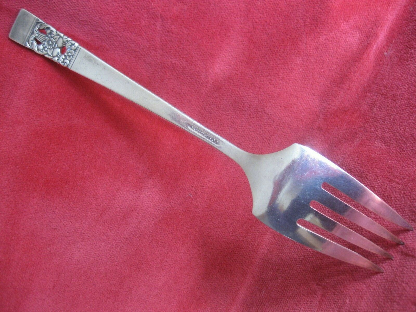 Coronation Meat Fork Community Silver Plate 8.5″ No Mono 1936