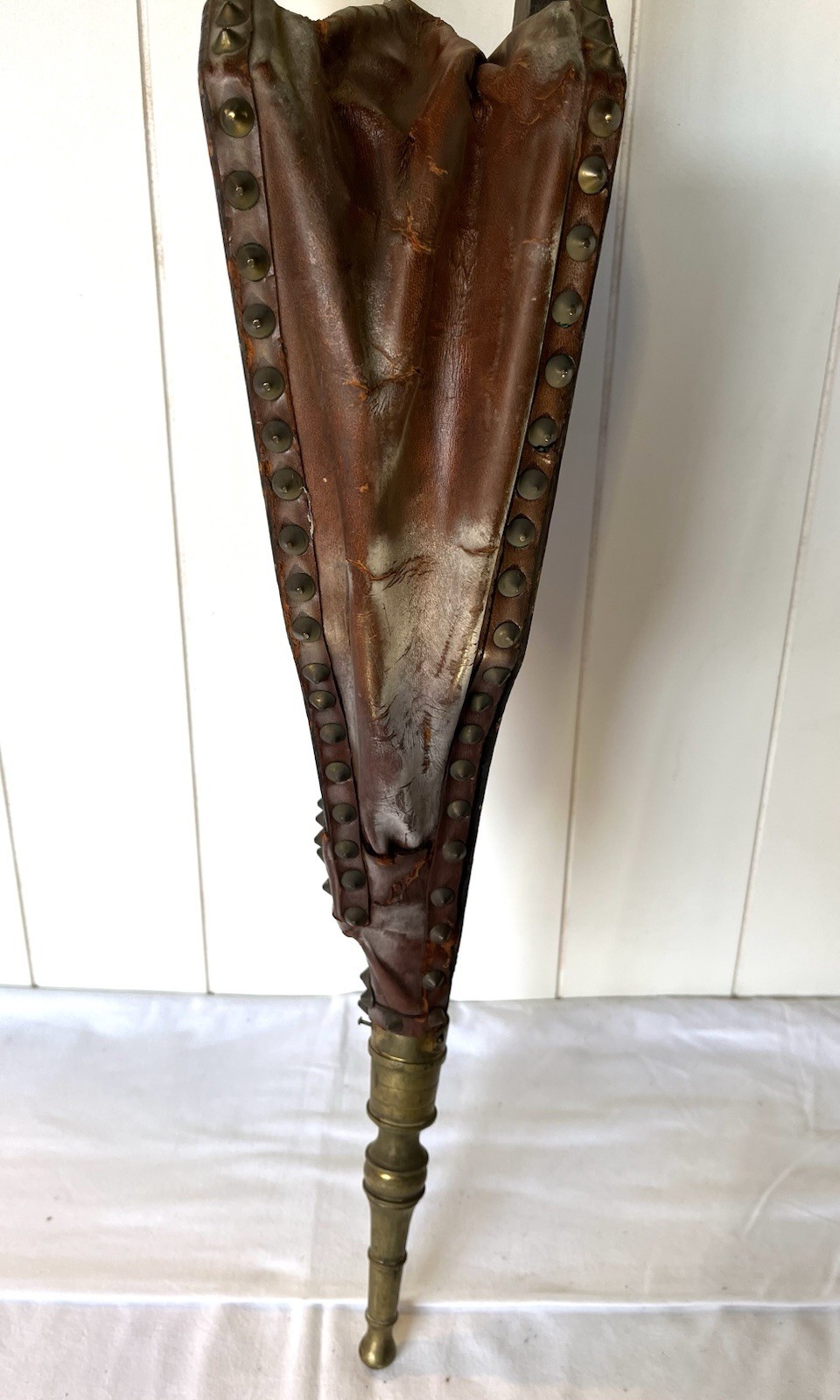 Antique Victorian Fireplace Bellows – Warwick Castle Motif, Circa 1800’s