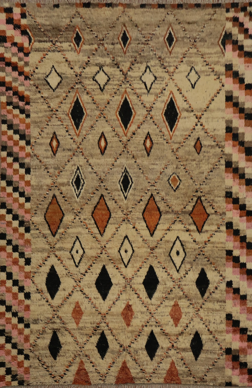 Elevate Your Space with Moroccan Large Area Rug 10×12 in Earthy Tones Carpet
