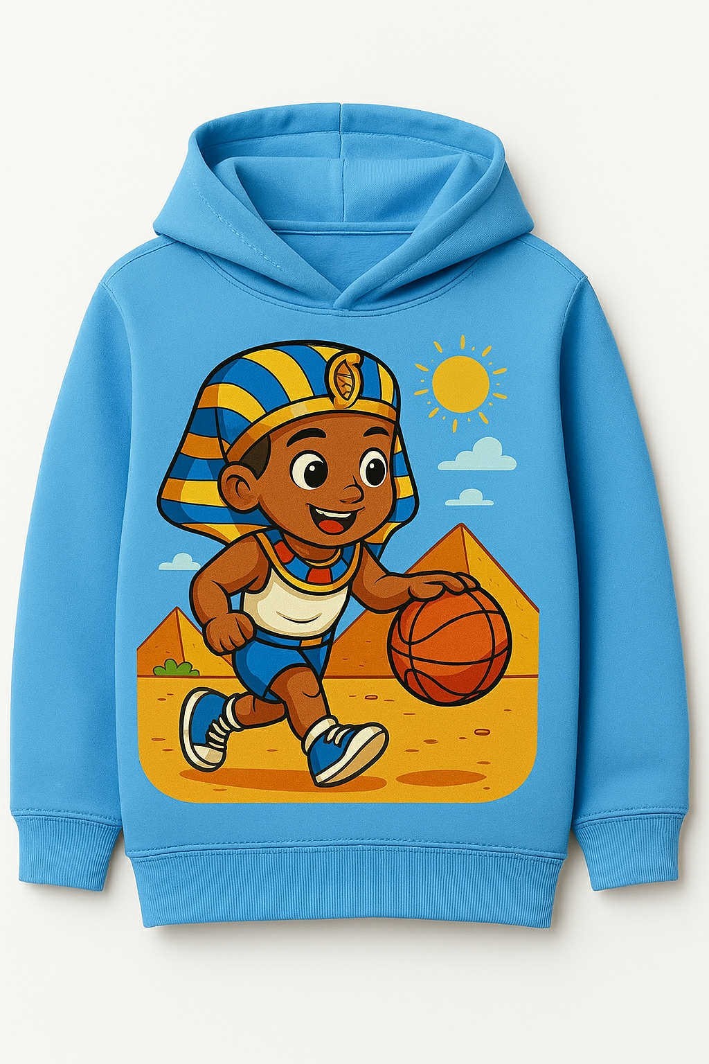 Kids Cotton Pullover Hoodie Sweatshirt Baby Pharaoh Basket Ball Unisex