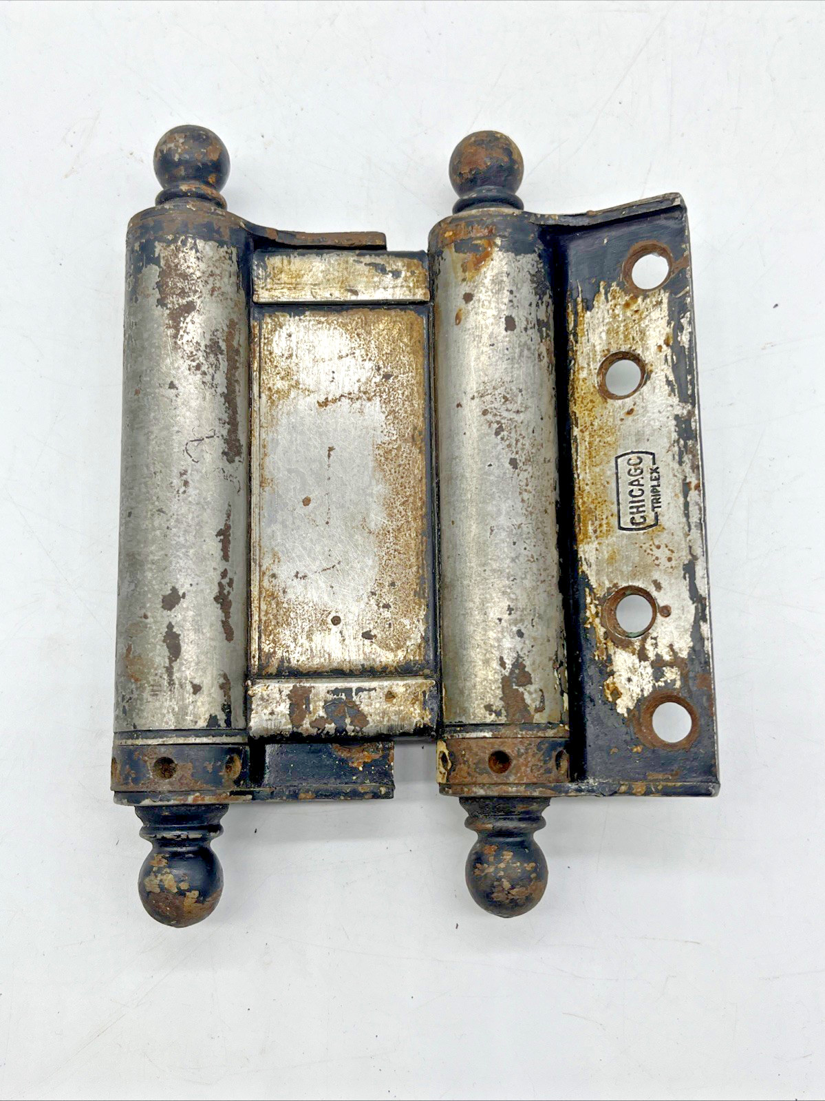 Lot of 4 Vintage Chicago Triplex & Steelcraft Japan Heavy Duty Hinges As Found