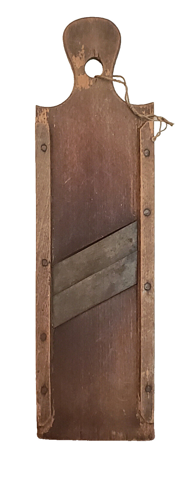 OLD Antique PRIM COUNTRY Hanging WOOD Slaw Board AUTHENTIC DARK Patina FORM