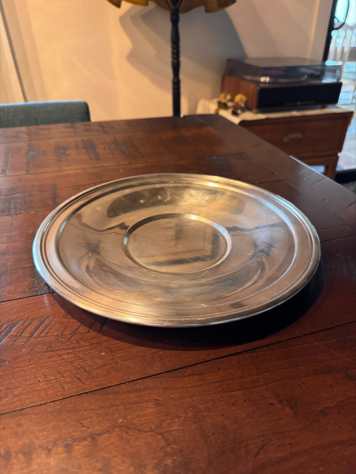 Taunton International Silverplate Round Serving Tray 12 Inch Vintage Platter