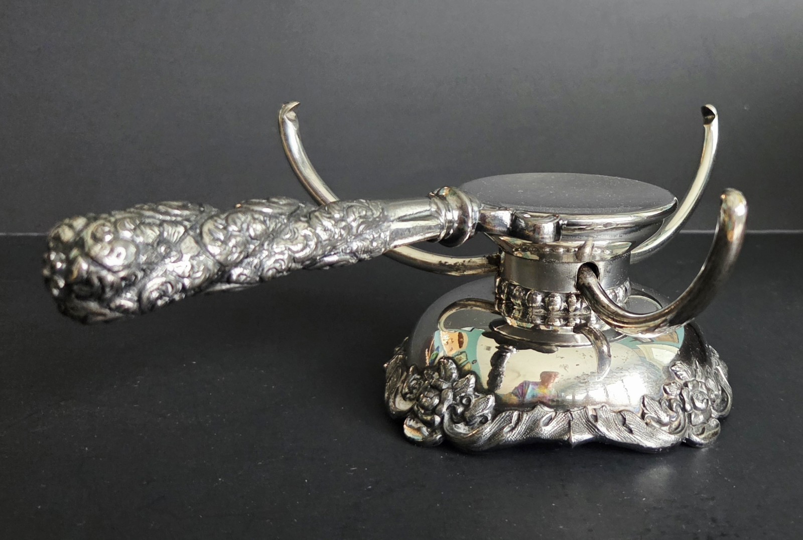 Wilcox Silver plated Cheese Ball Holder Antique Made Circa 1891 in Meriden, CT