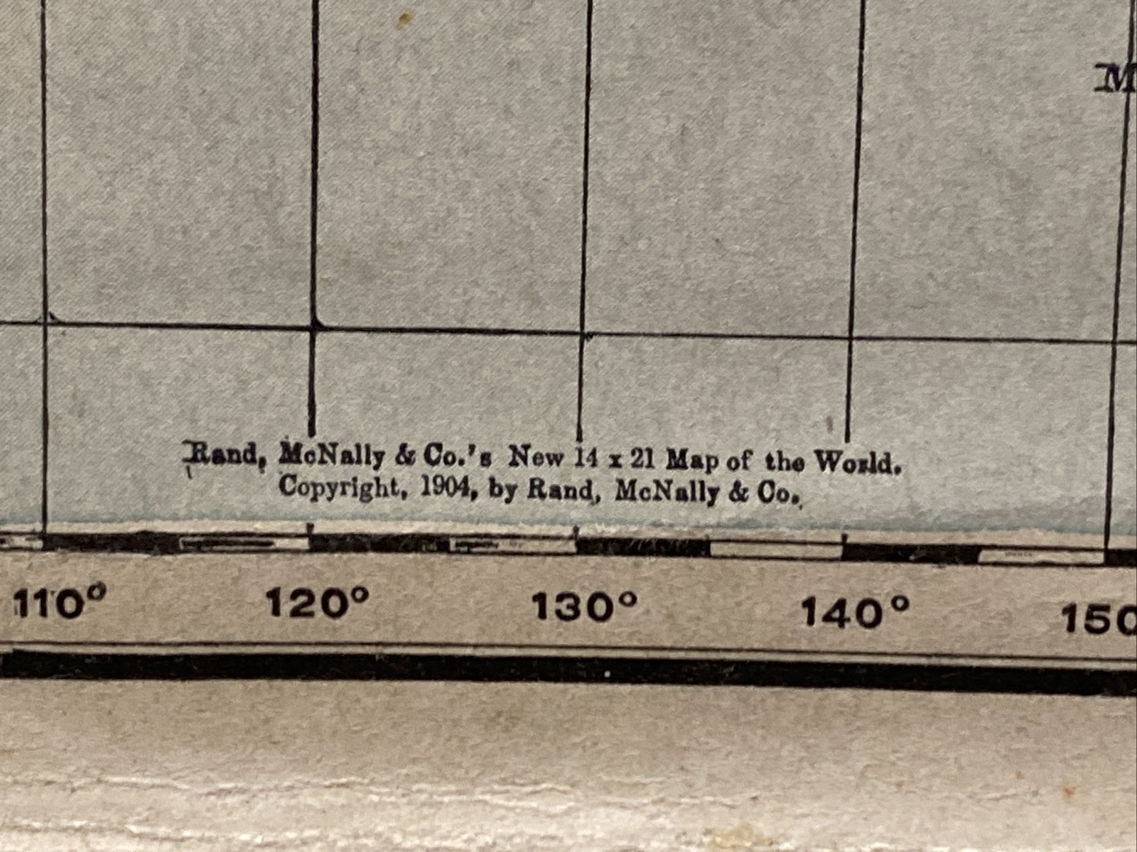 Large Format 1905 COLOR Rand McNally Map Atlas Page iv World Atlas
