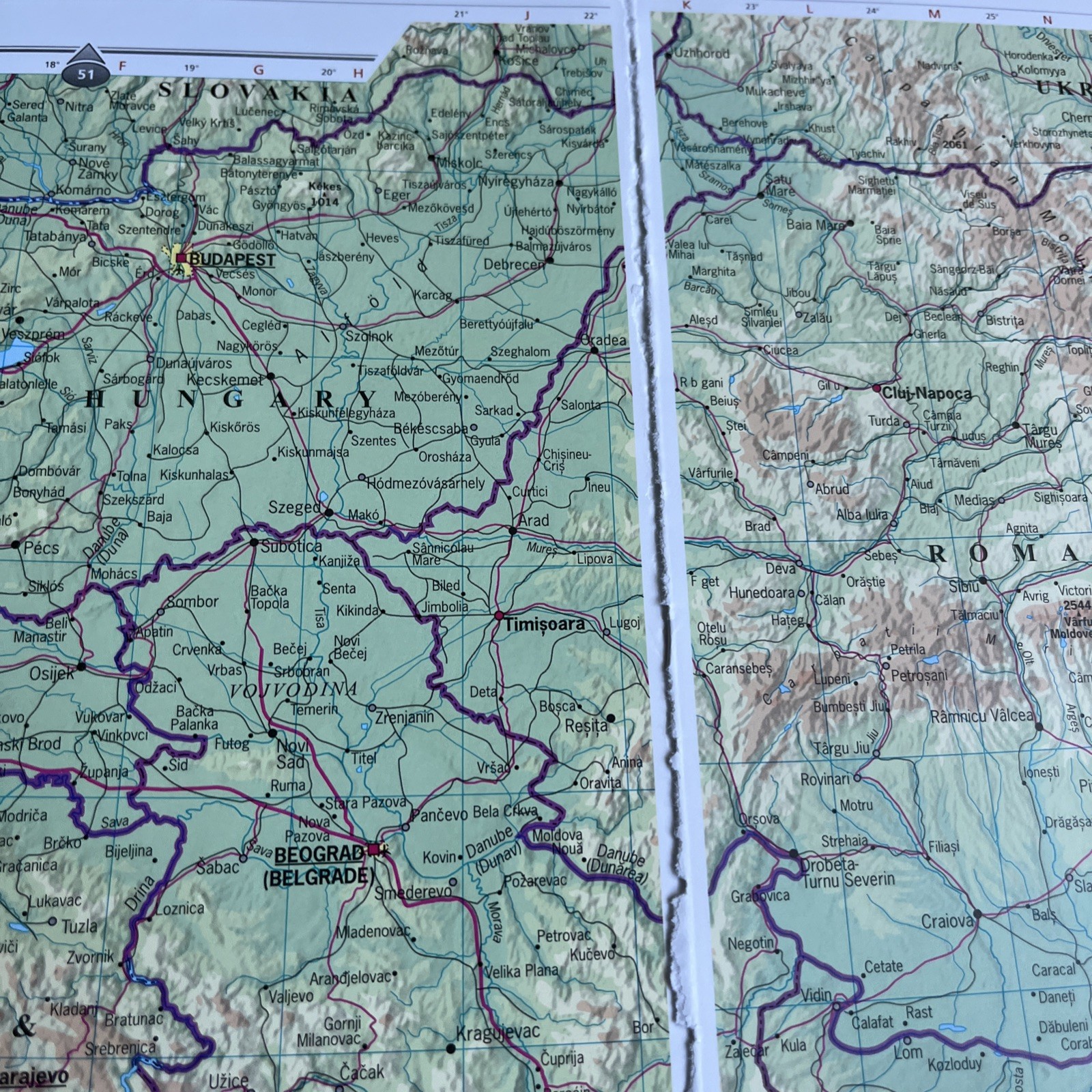 2007 Map Balkan States Bosnia Bulgaria Croatia Moldova Romania Serbia AA #66