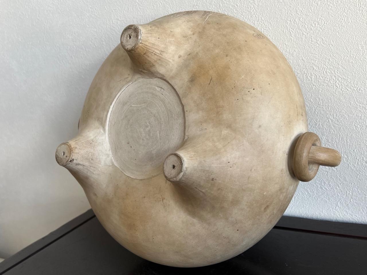 Chinese Qing Dynasty Clay Incense Burner / W 32[cm] / Plate Ming Censor Bowl Pot