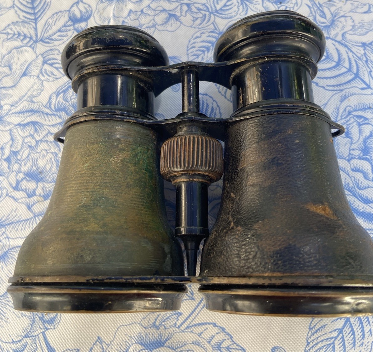 Lemiére Fabt Opera Glasses Leather Brass Early Binoculars Paris France Antique