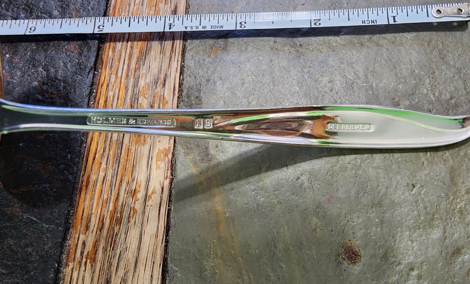 ✅ MID CENTURY c1958 WOODSONG PATTERN SILVERPLATED GRAVY 🤎 LADLE