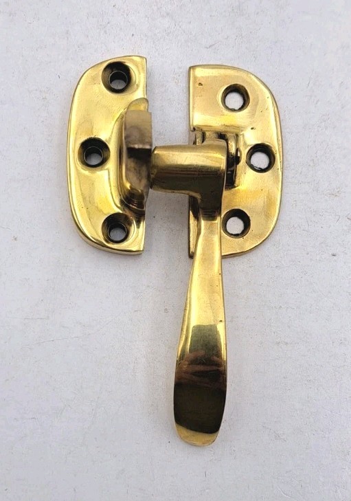 Antique IceBox Door Latch Lock Vintage Reproduction Brass Hardware