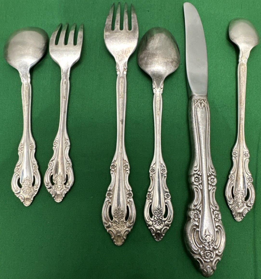 6 Pc SILVER ARTISTRY Silverplated INFANT BABY & YOUTH FLATWARE SET by Community