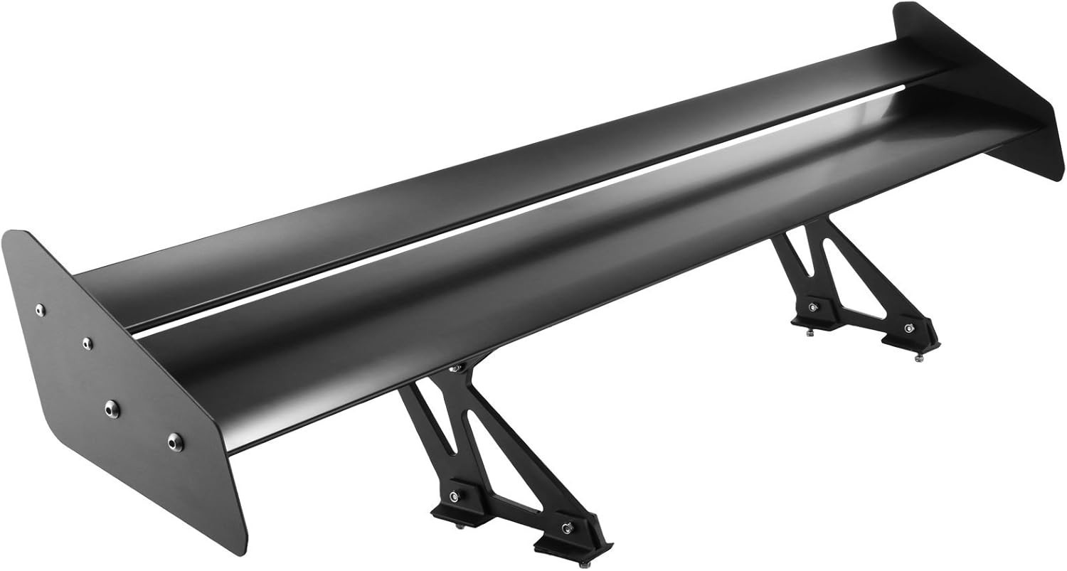 Single Deck GT Wing Car Spoiler Adjustable Universal 53.4 inch Lightweight