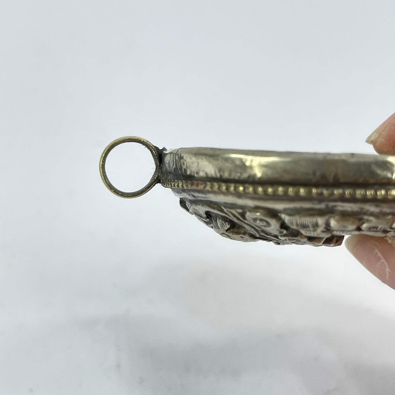 Tibetan Chank Shell Repoussé Pendant