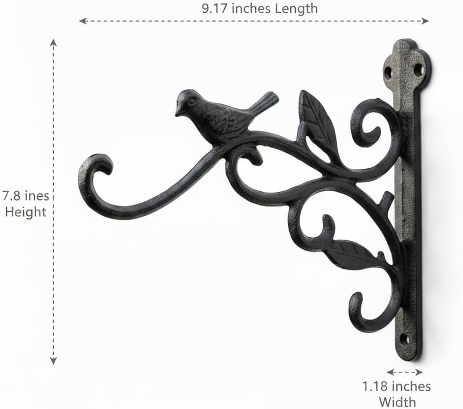 Antique and Vintage Animal Collection Cast Iron Wall Mount Bracket, Hangers for