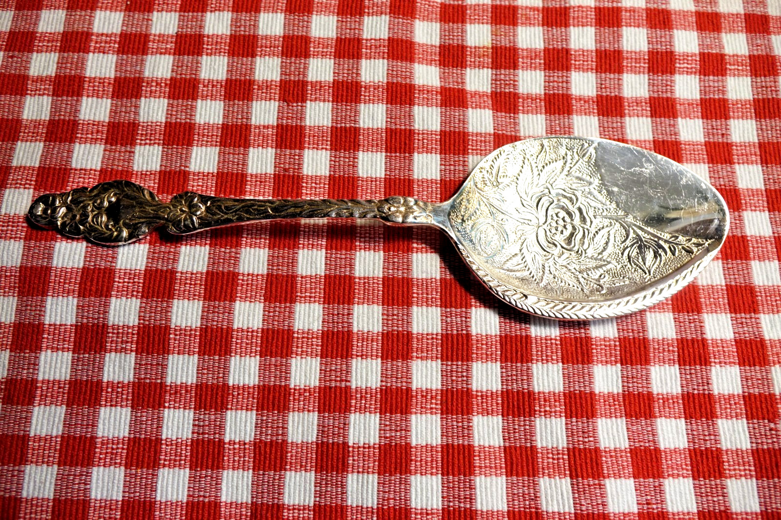 Unbranded Silverplate Copy-Whiting MFG Lily Sterling Pattern Casserole Spoon1902
