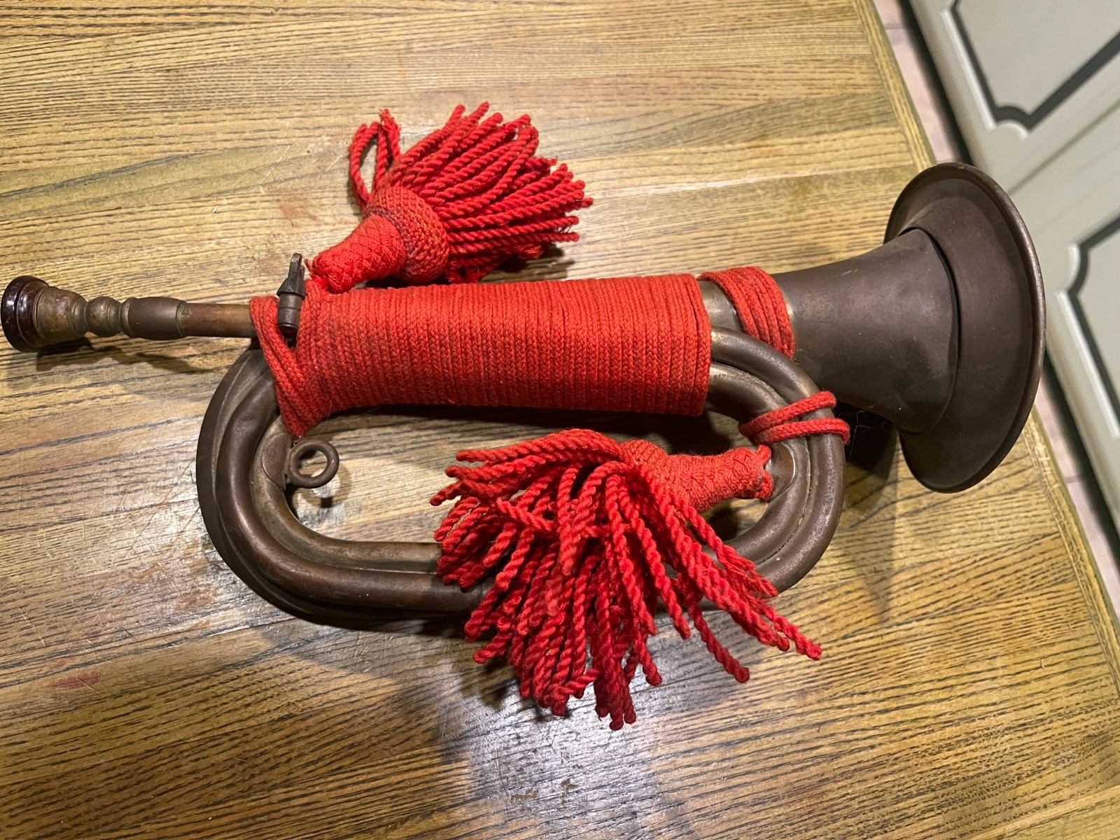 vintage brass and copper military marching budle
