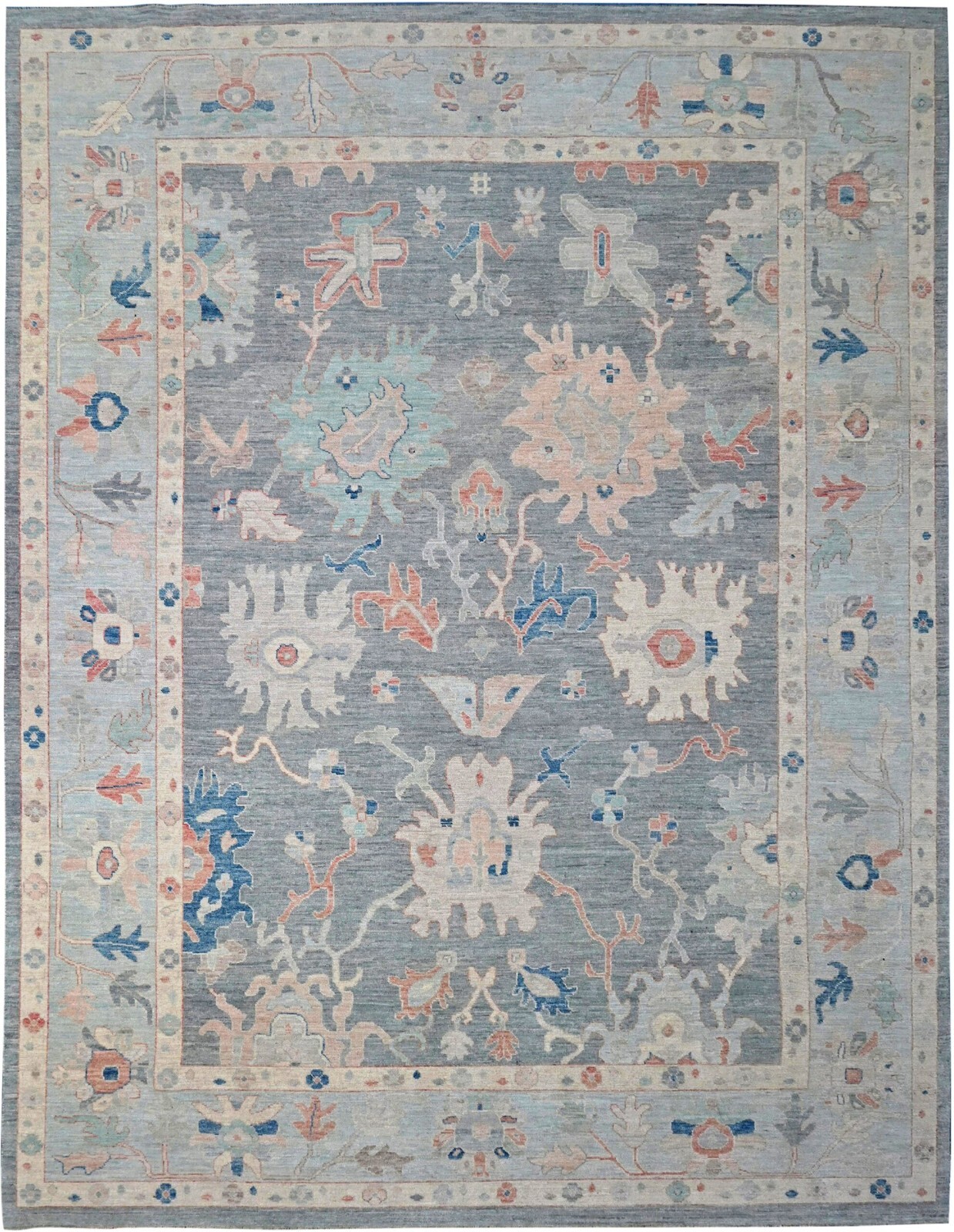 4×6,5×8,6×9,8×10,9×12,10×14 Handmade Grey Traditional Oushak Oriental Area Rug