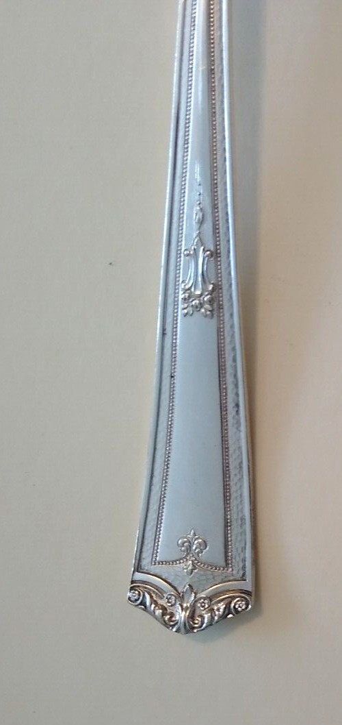 Fairfield Beveltime Pattern 8″ Slotted Tomato Serving Spoon Silverplate