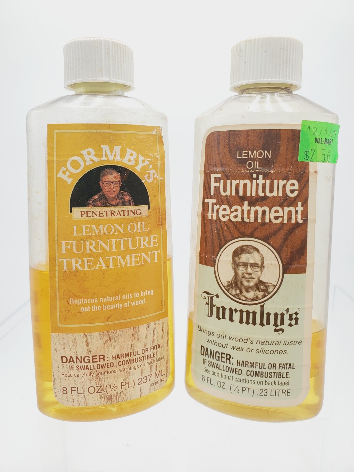 Vintage Discontinued Lot Of 2 Formby’s Lemon Oil Furniture Treatment 1984 1993