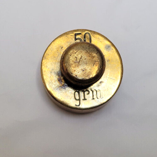 Vintage Lot of 8 Solid Brass Scale Weights 5g 10g 20g 50g 100g 200g 500g