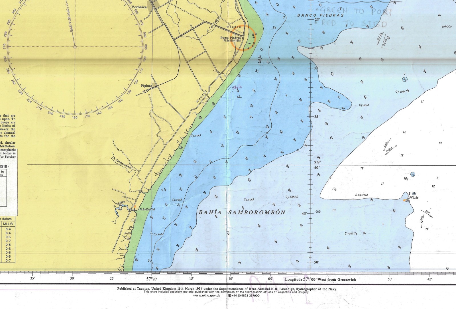 1749 Argentina Uruguay Rio De La Plata Montevideo Buenos Aires Chart Admiralty