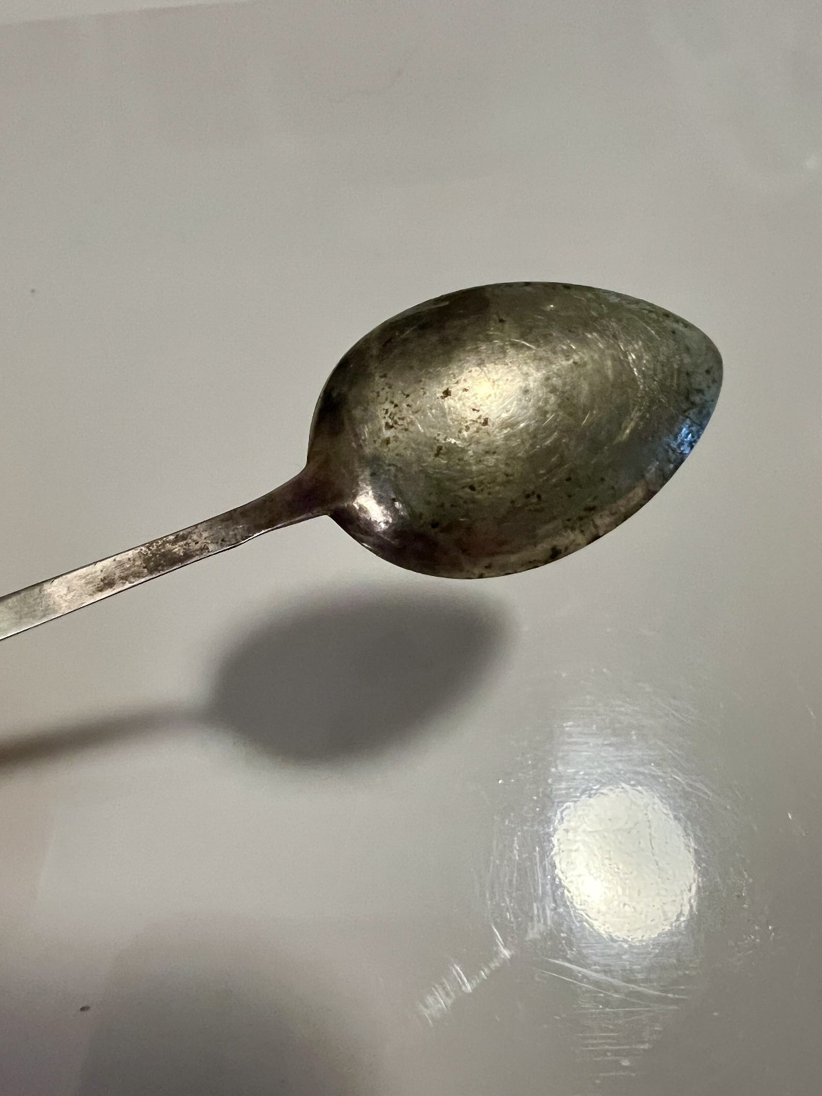 VTG Enamel Silver Antiko 800 Souvenir Spoon Germany Altes Schloss Ornate Rose