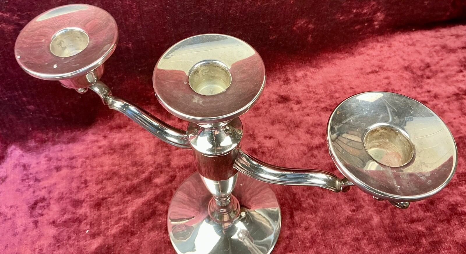 An Elegant Hallmarked Silver Candleabra. Henry Clifford Davis. Birmingham 1963.