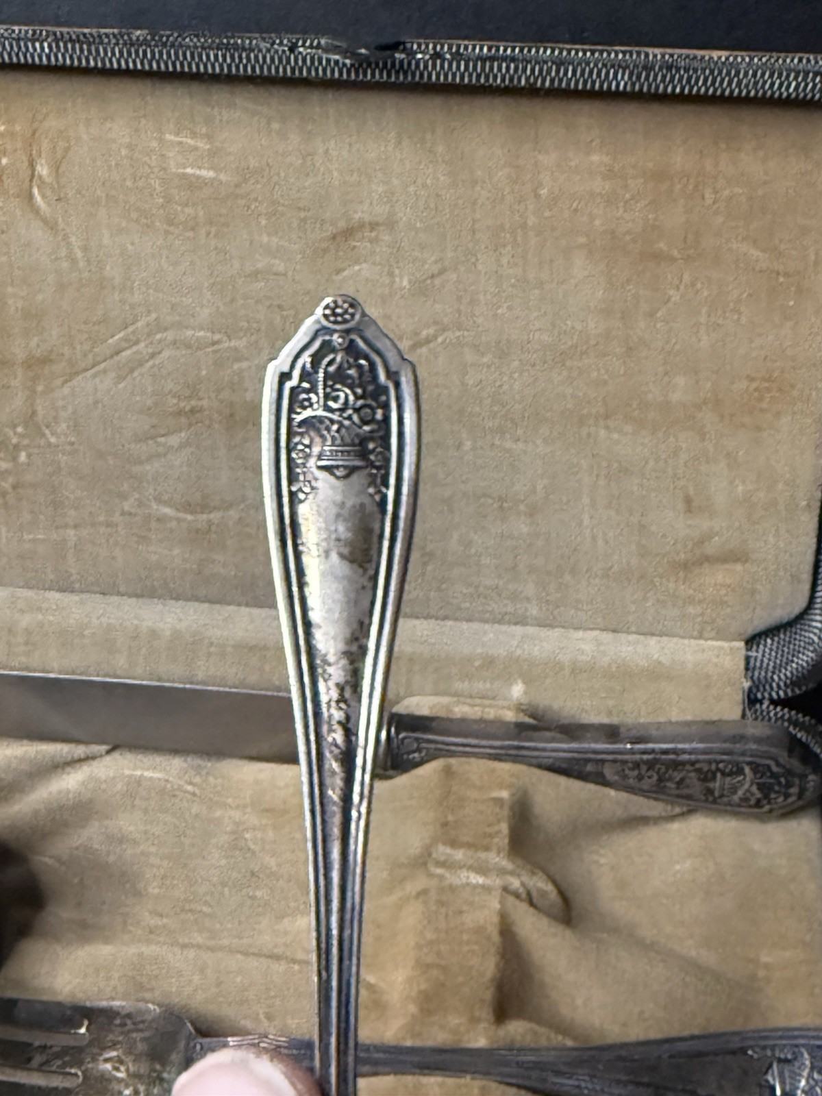 Antique Art Deco Era Sterling Silver Flatware Set 1923 .925 Knife Fork Spoon
