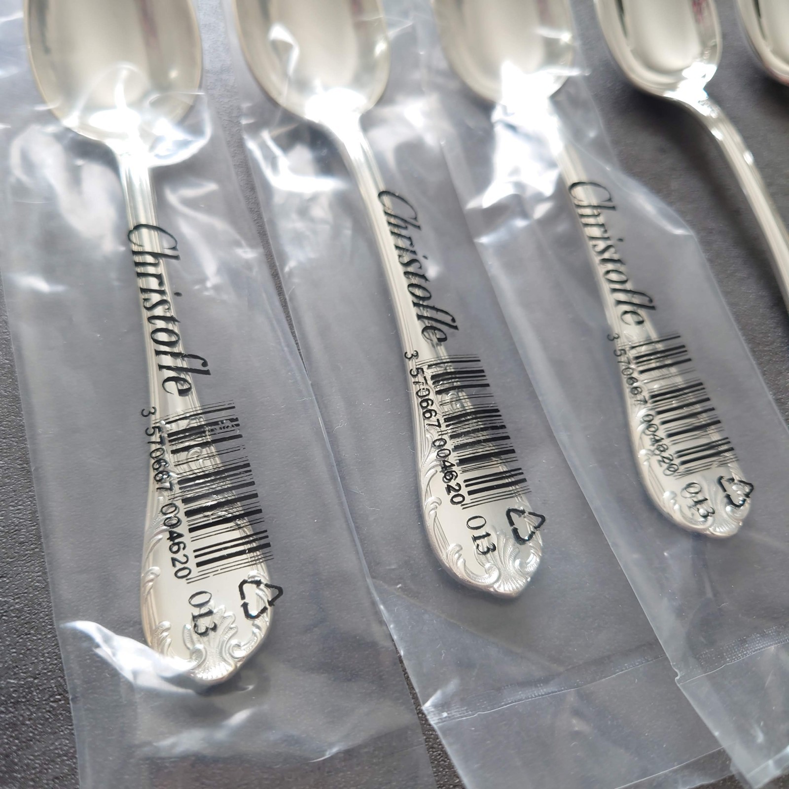 Christofle Marly 6pcs Silverplated Flatware Coffee Spoon Near MINT