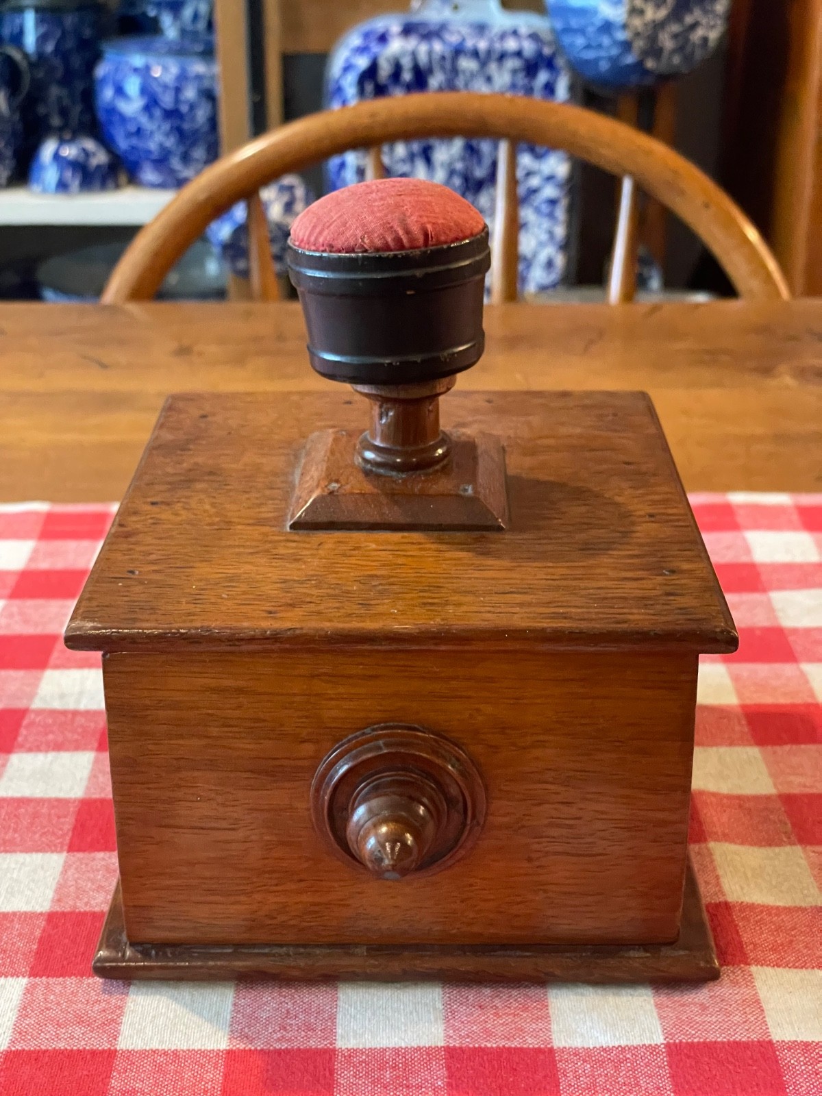 Antique Victorian Walnut Sewing Box (ca 1800’s)