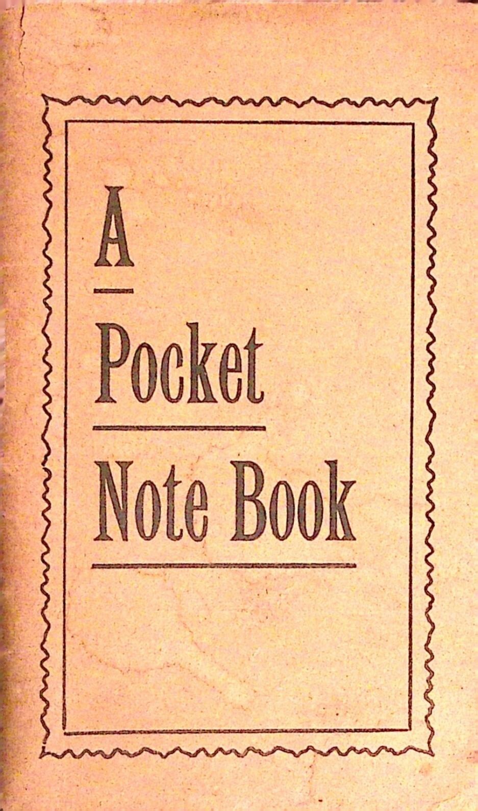 Pocket Note Book Physical Development Dr S. Decker Treible c1910 Medical Guide