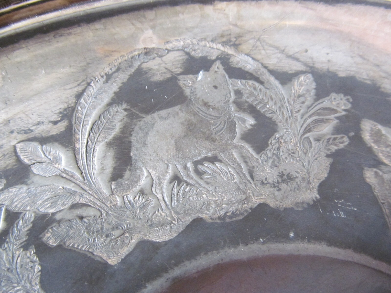 Victorian E.G. Webster Bro Quadruple Plate Etched Sheep & Flowers Bridal Basket