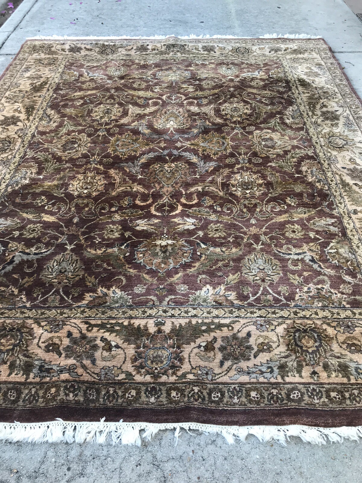 Jaipur 8’x 10’2” Agra Design Brown Tones Heavy Excellent Condition Handmade