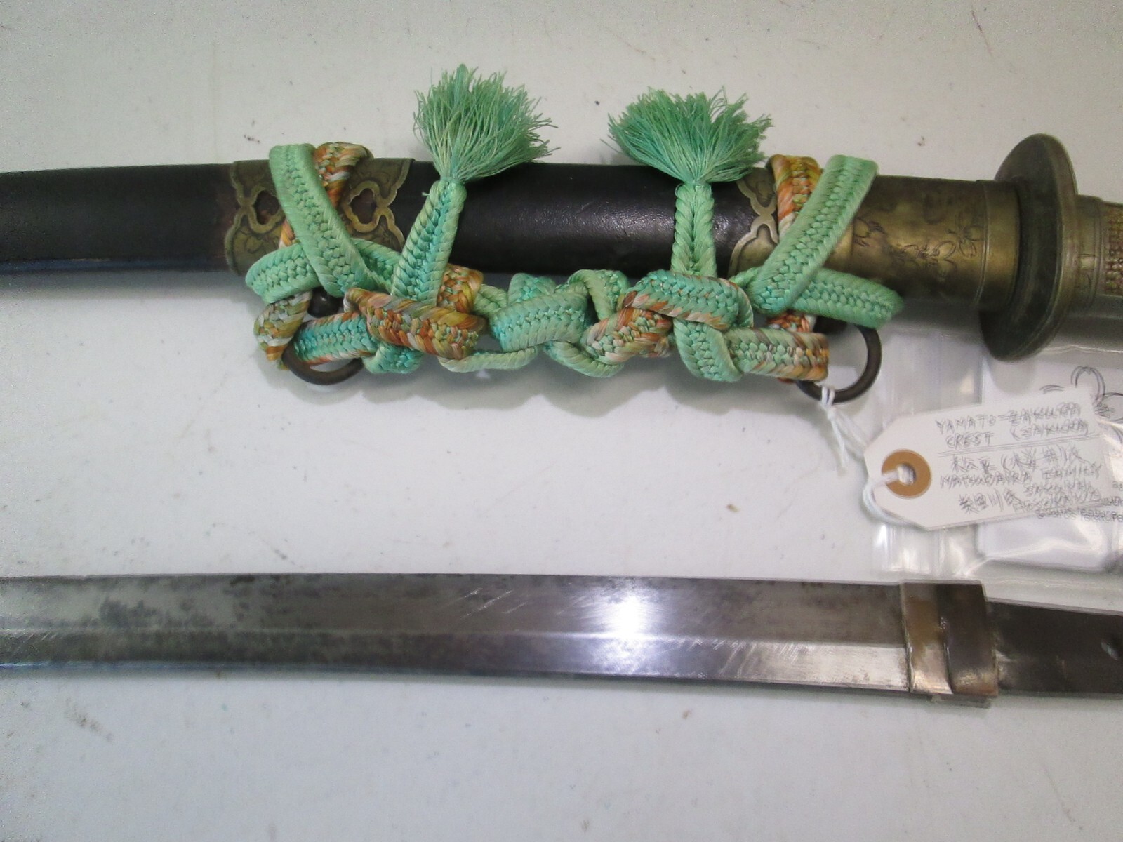 RARE MEJI PERIOD TACHI POLICE MOUNTS JAPANESE SWORD 300 YEARS BLADE SIGNED #K277