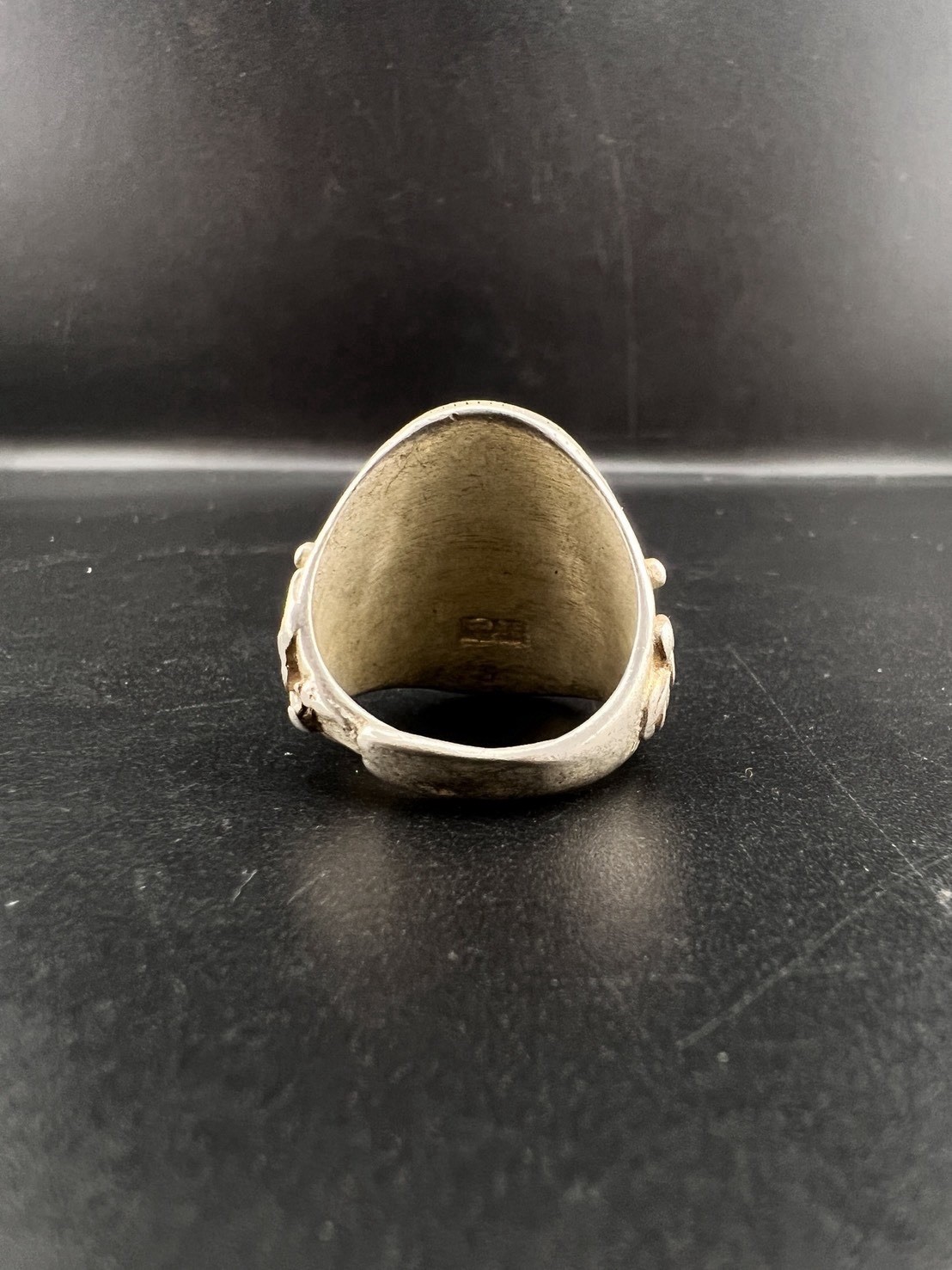 Rare Vintage Solid Silver RING WITH NATURAL stone