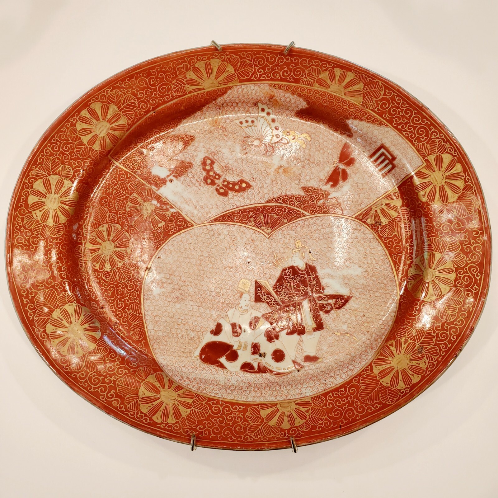 C.1780 Japanese Kutani Large Oval Platter